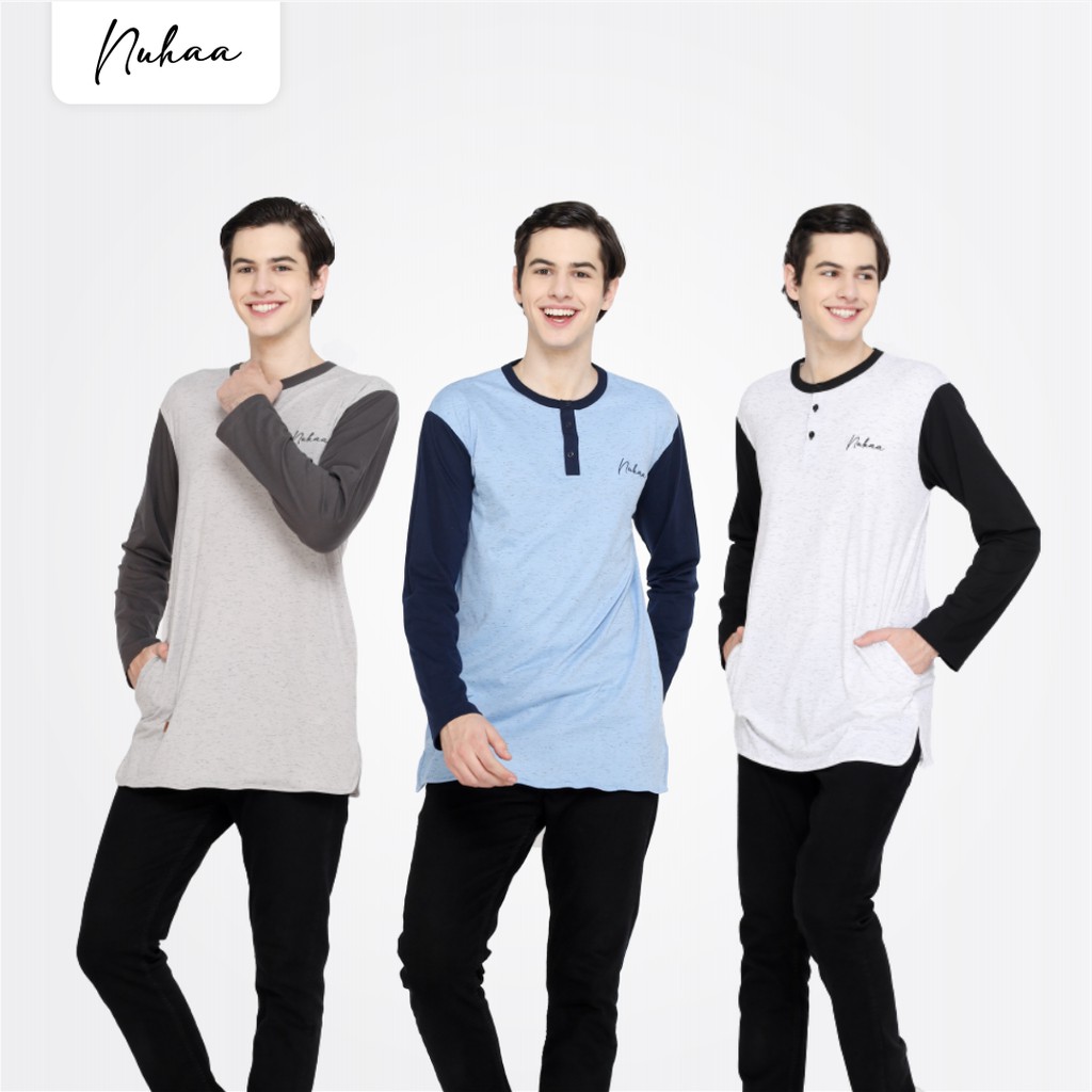 Baju Koko Kurta Lengan Panjang couple kembaran Ayah Dewasa Anak Cowok Laki Laki Kaos Muslim Kurtah A