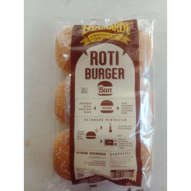 ROTI BURGER BERNARDI ISI 6