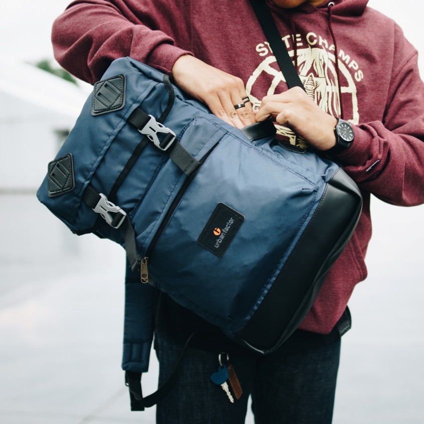 ROUTE NAVY |Urban Factor x FORIND| Tas Ransel Punggung Ori Bag Pria Wanita Backpack Baru Gunung New