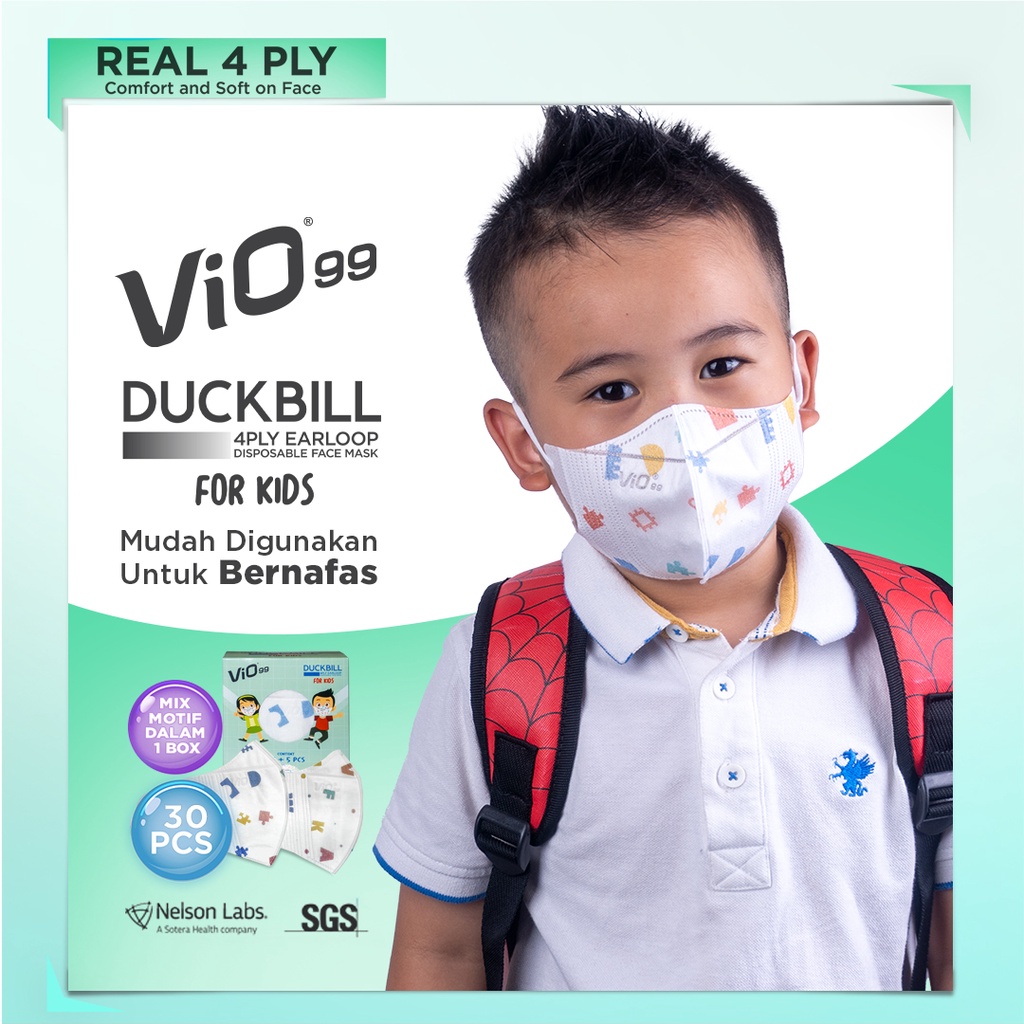 Jual Vio Mask Duckbill Kids 4 Ply - Masker Anak Anak Duckbill Kids Mix ...