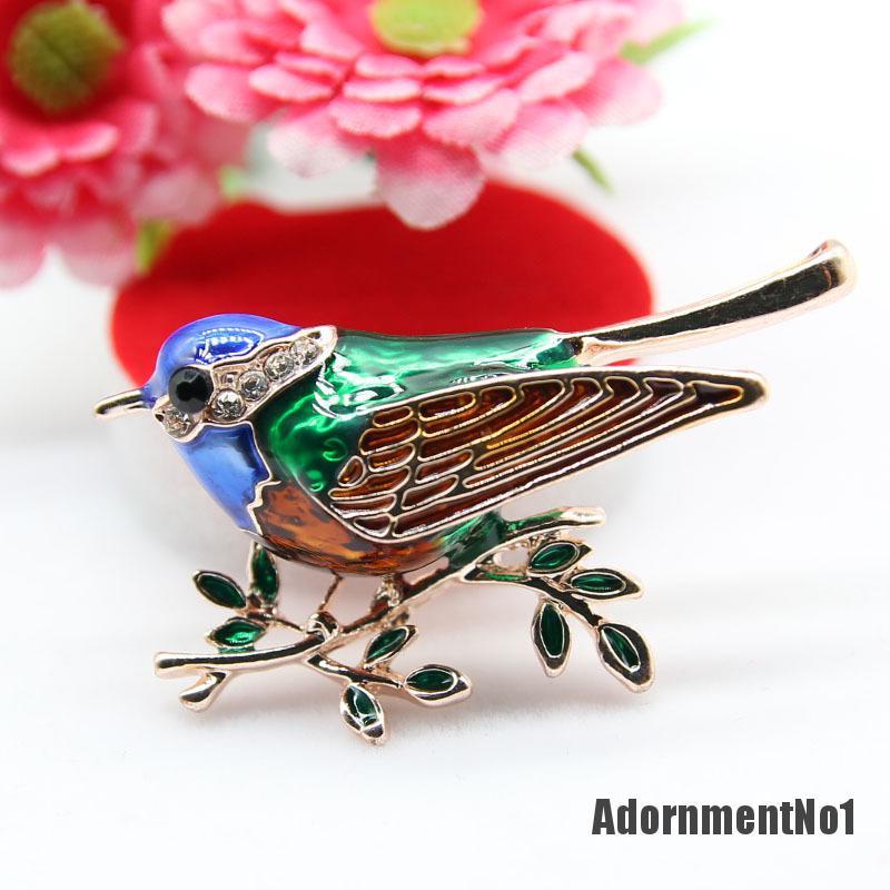 (Adornmentno1) 2021 Bros Pin Enamel Bentuk Burung Multiwarna Untuk Wanita