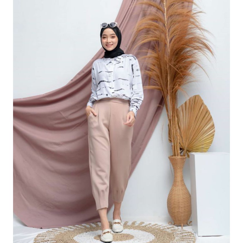 PAKAIAN WANITA - AZIIZAH PANTS - CELANA WANITA - CELANA BAHAN - PAKAIAN TERLARIS