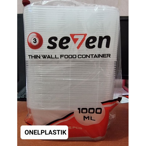 Thinwall Seven / Kotak Makan  1000 ml REC / KOTAK Isi 25 set