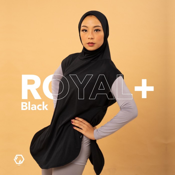 Hijab Olahraga- REYD Royal+ Black