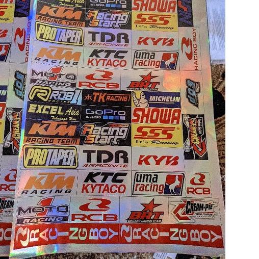 

COD✔ sticker pack racing Hologram pelangi Dan non hologram isi 44 biji harga bersaing