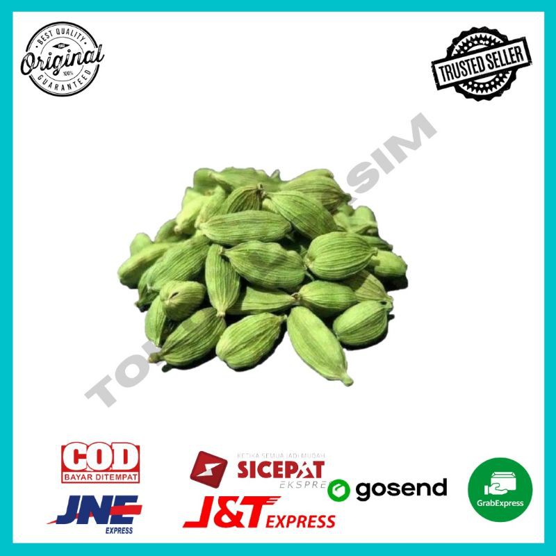 

kapolaga india - kapulaga hijau - green cardamon original kemasan 10gr