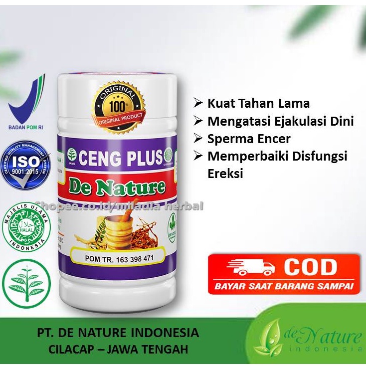OBAT KUAT PRIA KUAT TAHAN LAMA PENYUBUR SPERMA EJAKULASI DINI HERBAL DENATURE