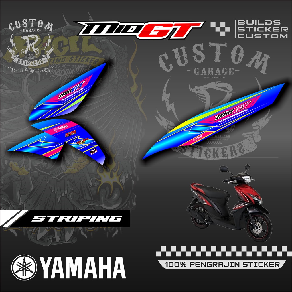 Sticker Striping Variasi Motor Mio GT - Striping Mio GT