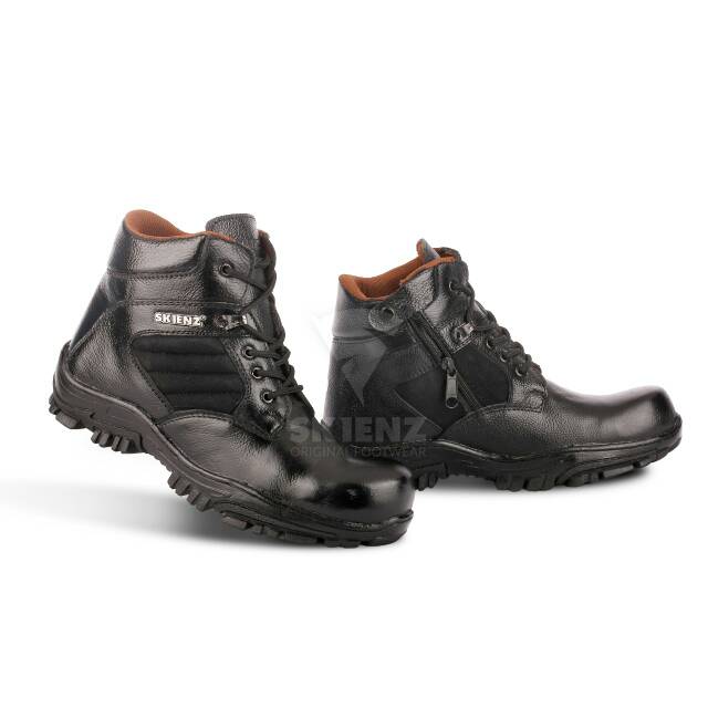 Sepatu Safety Boots Pria Skienz Cordura Kulit Sapi Asli