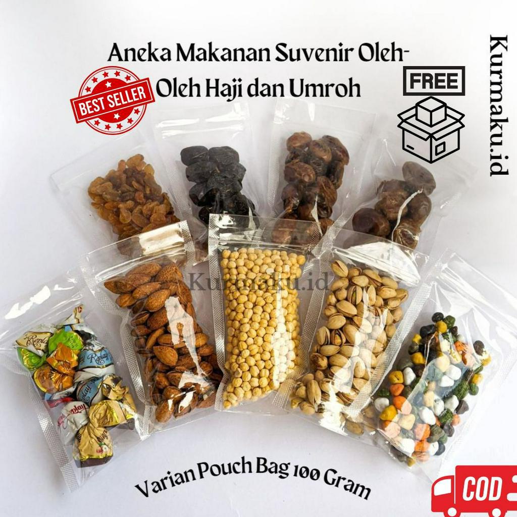 

Aneka Makanan Khas Oleh Oleh Haji dan Umroh Kemasan Standing Pouch Hemat