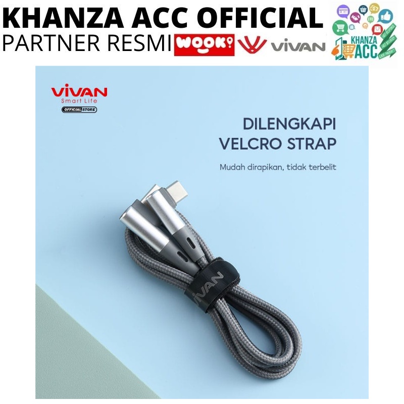 KHANZAACC Kabel Data Gaming VIVAN BWC100 / BWC100S TYPE C Fast Charging 3A