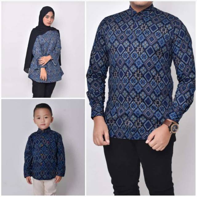 Flash Sale Couple Batik Songket Keluarga Ayah Ibu Dan Anak nV0KN9cB1EV5A