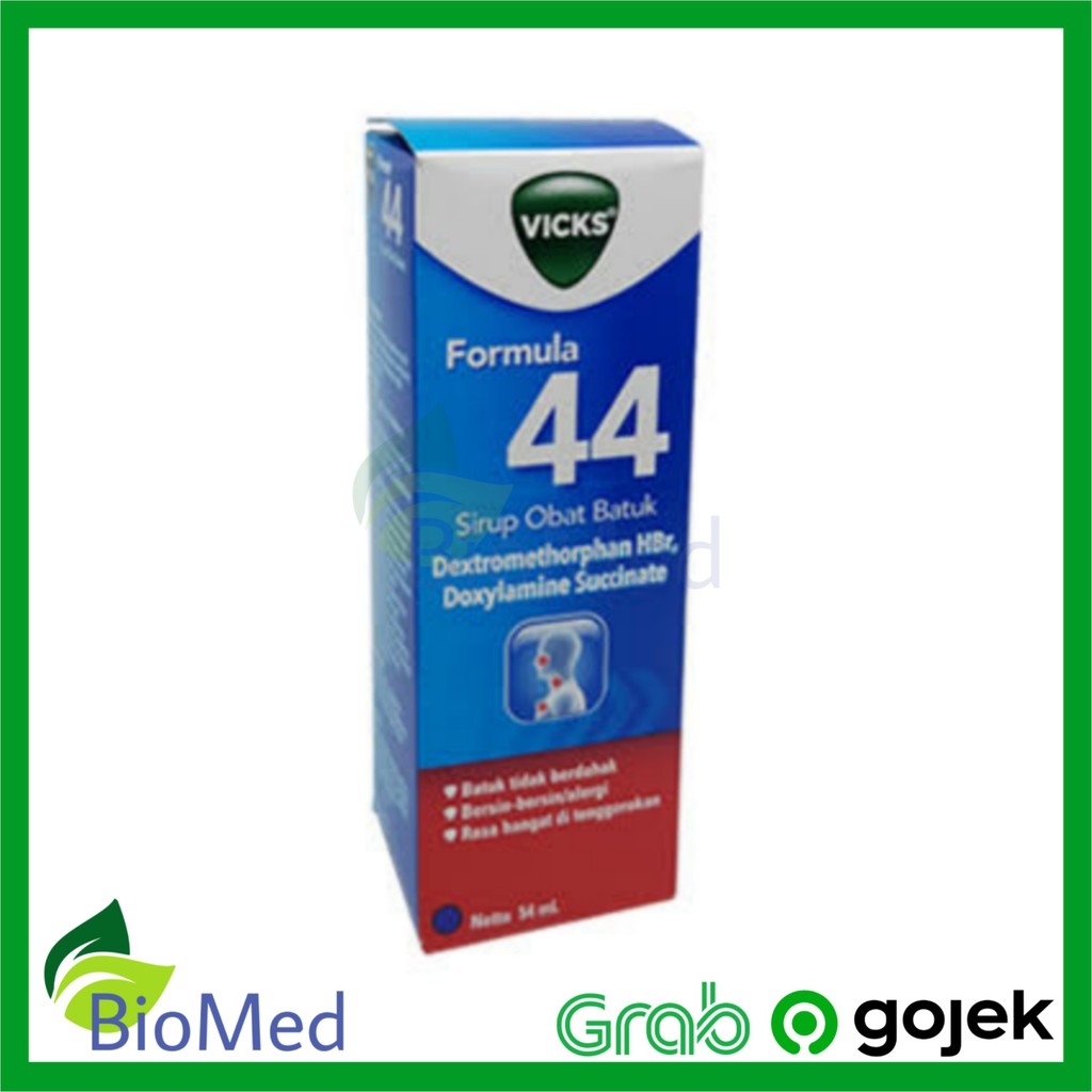 VICKS FORMULA 44 Sirup 54 ml - Obat Batuk Kering Alergi Bersin