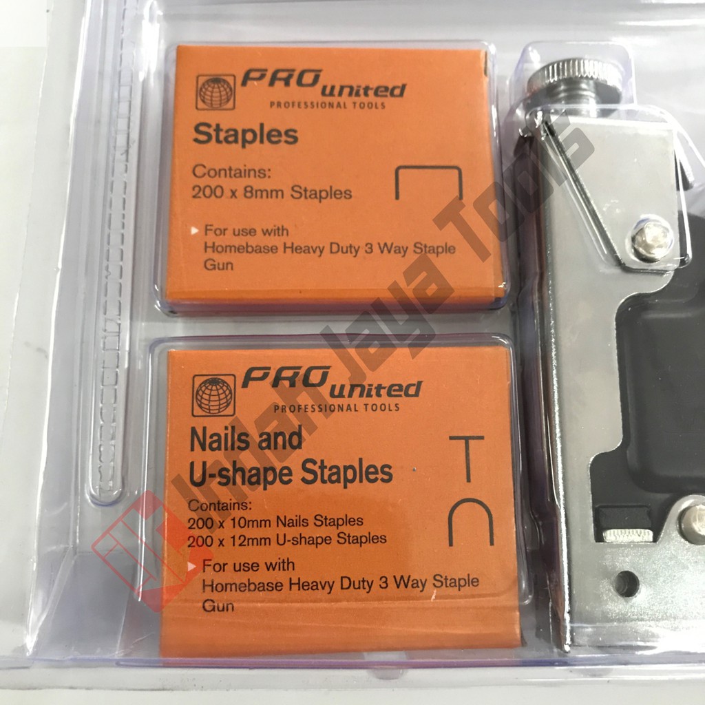 PRO UNITED Staples Gun Tacker 3 in 1 - Staple Jok Tembak Hekter 3 Way