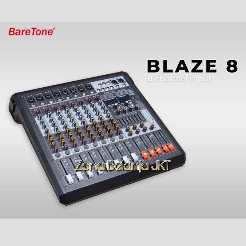 MIXER AUDIO BARETONE BLAZE 8 8 CHANNEL USB BLUETOOTH ORIGINAL