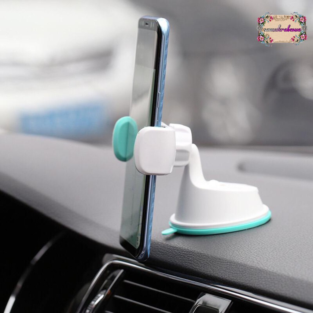 JXCH 2in1 Holder mobil HP car Holder Stand Dashboard AC KACA GPS universal phone 360 derajat SB1302