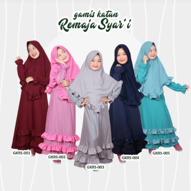 Gamis katun remaja syar'i