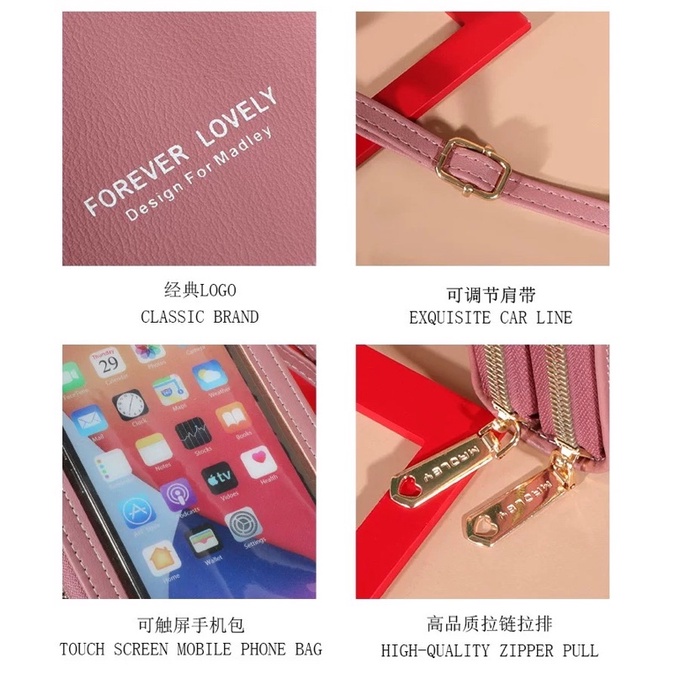 TI 3116 - TAS SELEMPANG HP 2 RESLETING TAS WANITA IMPORT BATAM MURAH SLINGBAG WANITA - H