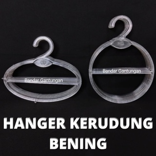Image of Hanger Kerudung Bening Gantungan Bulat / Oval Bening / Putih Gantungan Kerudung Syal Jilbab Bulat / Oval - BH