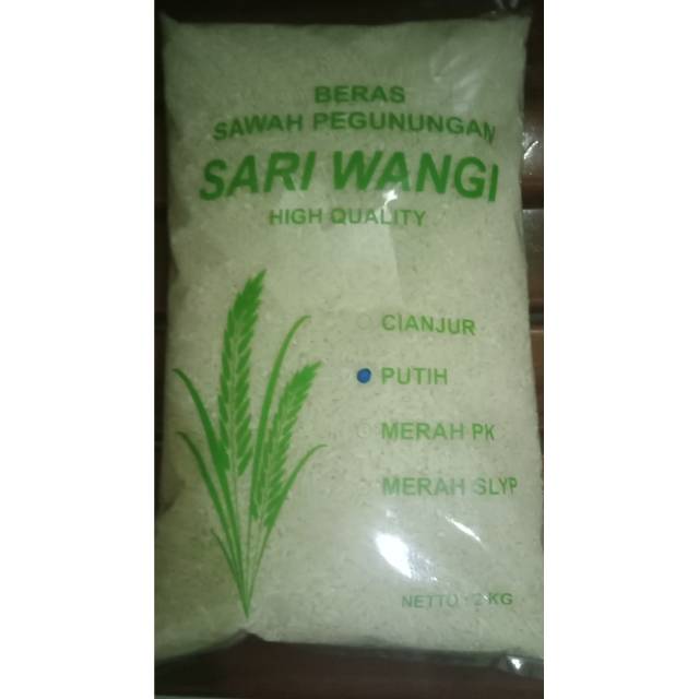 

Beras putih Sari Wangi,
