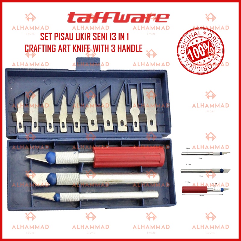 

Set Pisau Ukir Seni 13 in 1 Crafting Art Knife with 3 Handle