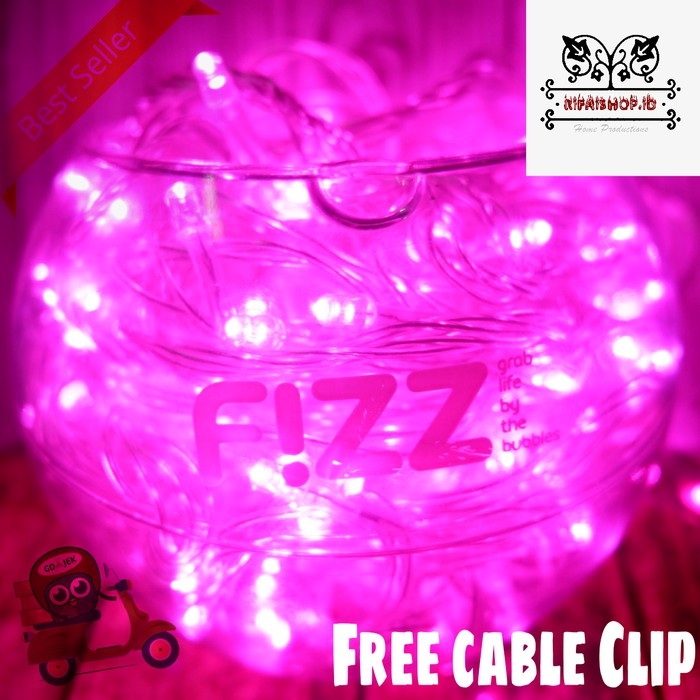 Tumblr light Warna PINK / Lampu kelap kelip TWINGKLE LED