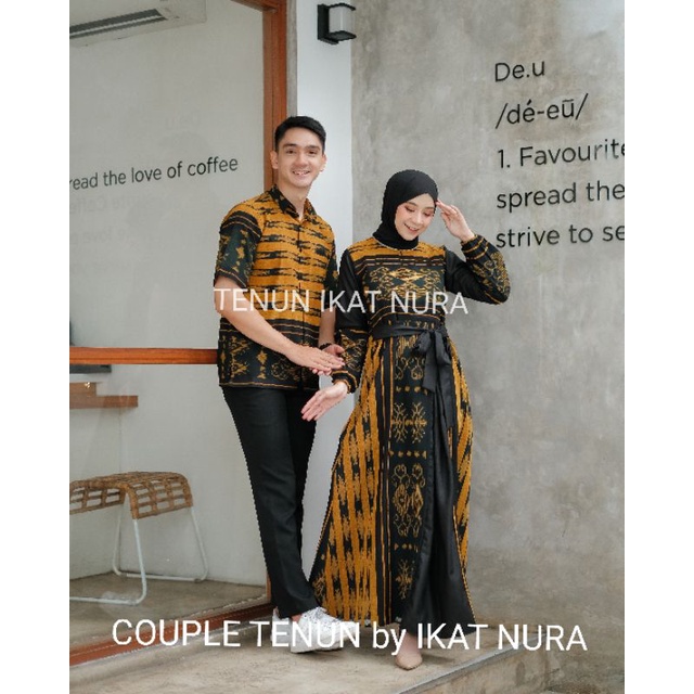 ( READY STOK ) DRESS SABRINA Couple Tenun Lebaran Baju Kondangan