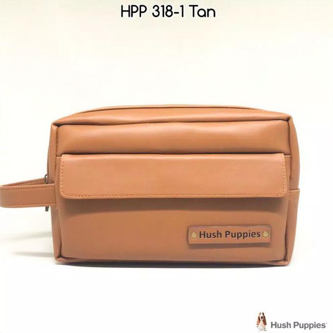 Hush Puppies Clutch handbag tas tangan kulit keren - Light Brown