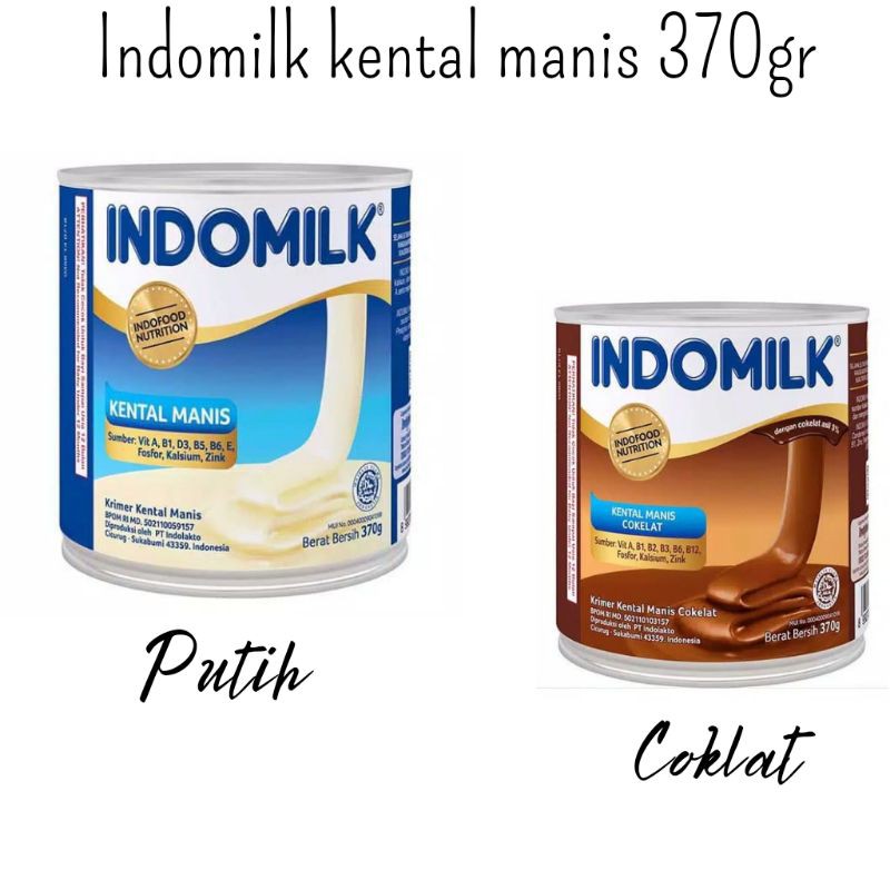 Indomilk susu kental manis 370 gr kaleng skm