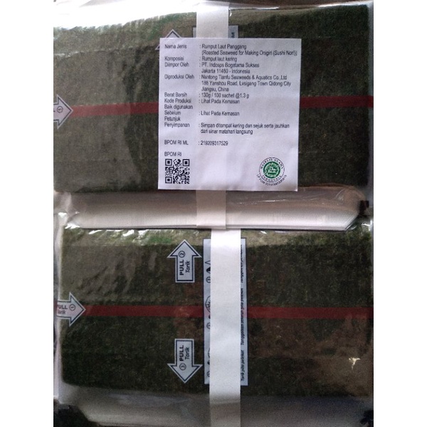 

(BEST SELLER) PREMIUM TRIANGLE NORI ONIGIRI SUSHI/ NORI ONIGIRI isi 100 Lembar RUMPUT LAUT / NORI WRAPPER/PEMBUNGKUS ONIGIRI ISI HALAL MUI EXP.2024