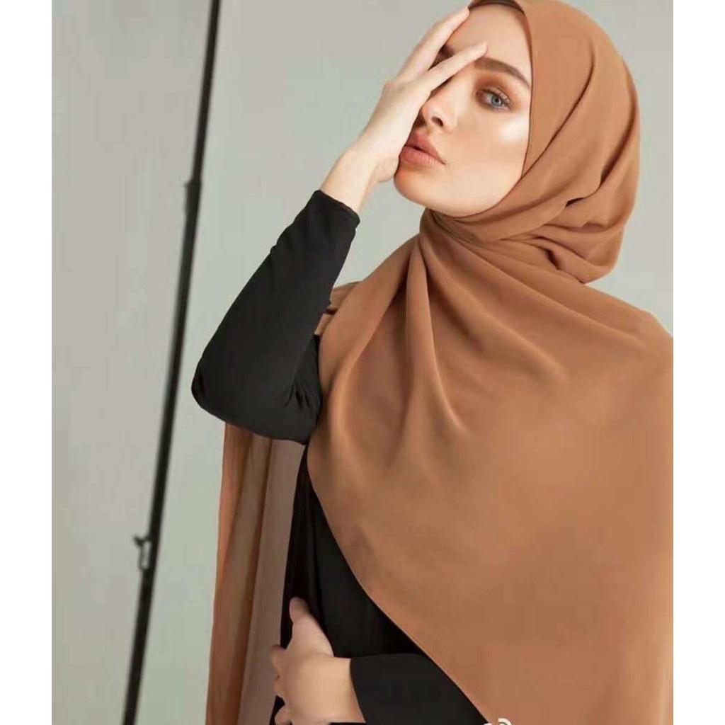 (BUY 1 GET 1) 41-50 Jilbab Pashmina  Polos Sabyan Diamond