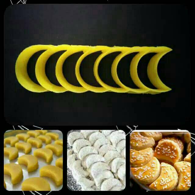 Cetakan kue Kering Bahan Plastik Bentuk Bulan Sabit