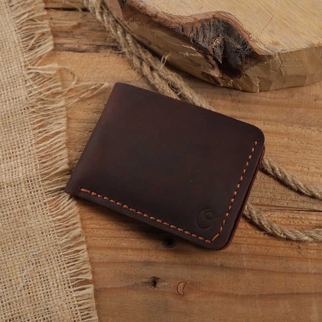 Dompet Pria Kulit Asli Original - Robson Wallet Dark Brown Version