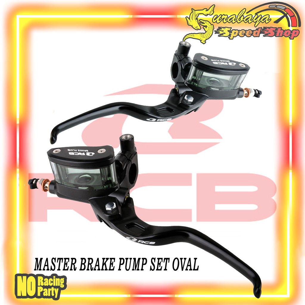 RCB Handel Handle Master Rem Kanan Kiri Oval Set E2 14 mm Matic Cakram Racing Boy Brake Pump ADV Nma