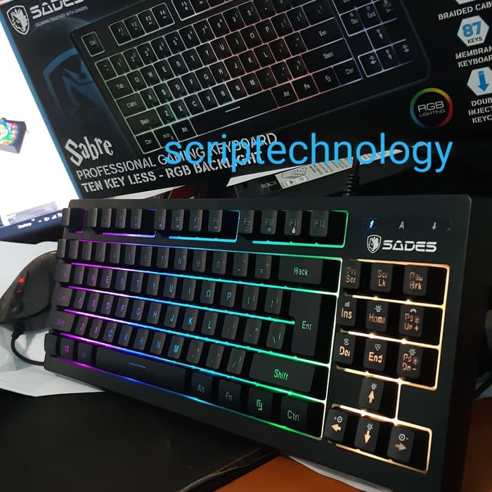 Sades Sabre RGB Gaming Keyboard TKL Slim Original