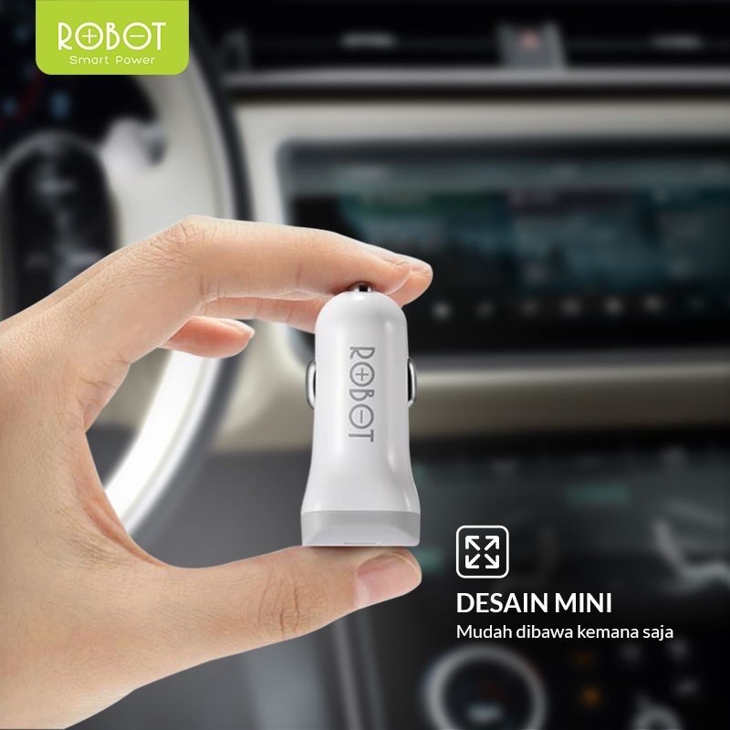 PROMO OPENING CAR CHARGER ROBOT RT-C06 KABEL MICRO ORIGINAL BY ROBOT C06 NEW SMARTPOWER