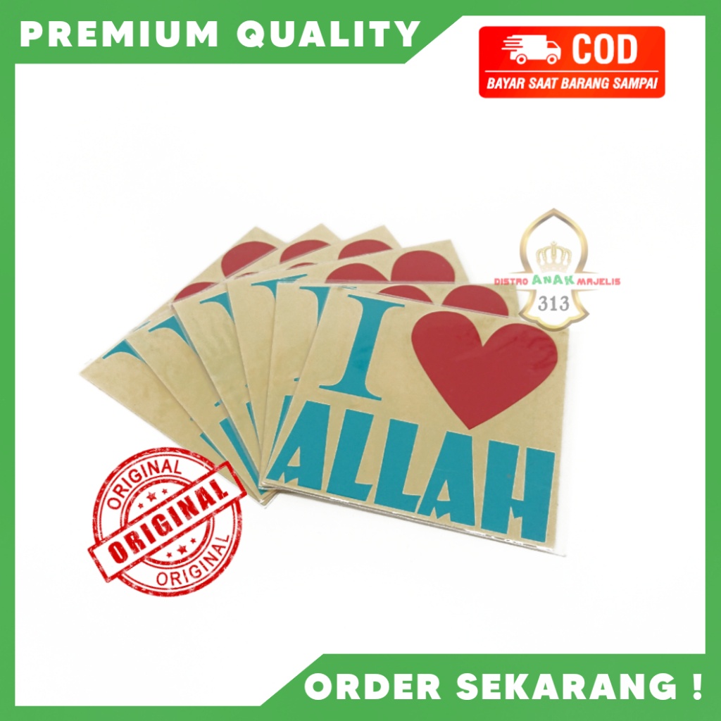 

Stiker Allah / Stiker Cutting I Love Allah / Stiker Islami