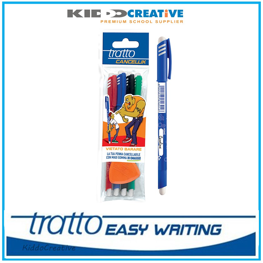 

TRATTO CANCELLIK + ERASER 4PCS/WALLET