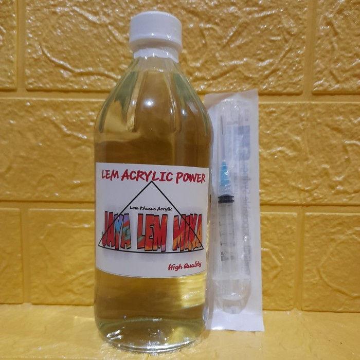 Lem Akrilik Transparan / Lem Acrylic / lem akrilik 500ml + suntikan