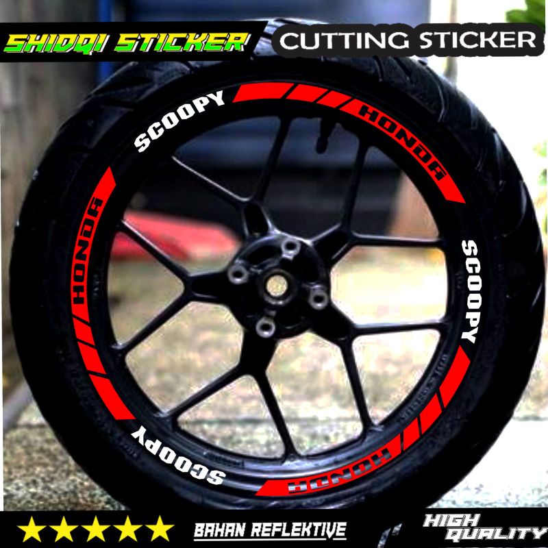 stiker motor Sticker Velk honda scoopy ring 12 stiker Velg Motor scoopy satu set