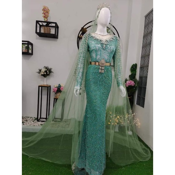 GAUN PENGANTIN BELIMBING EKOR MEWAH TERBARU 2021 ORIGINAL PRODUK / GAUN AKAD / KEBAYA PENGANTIN