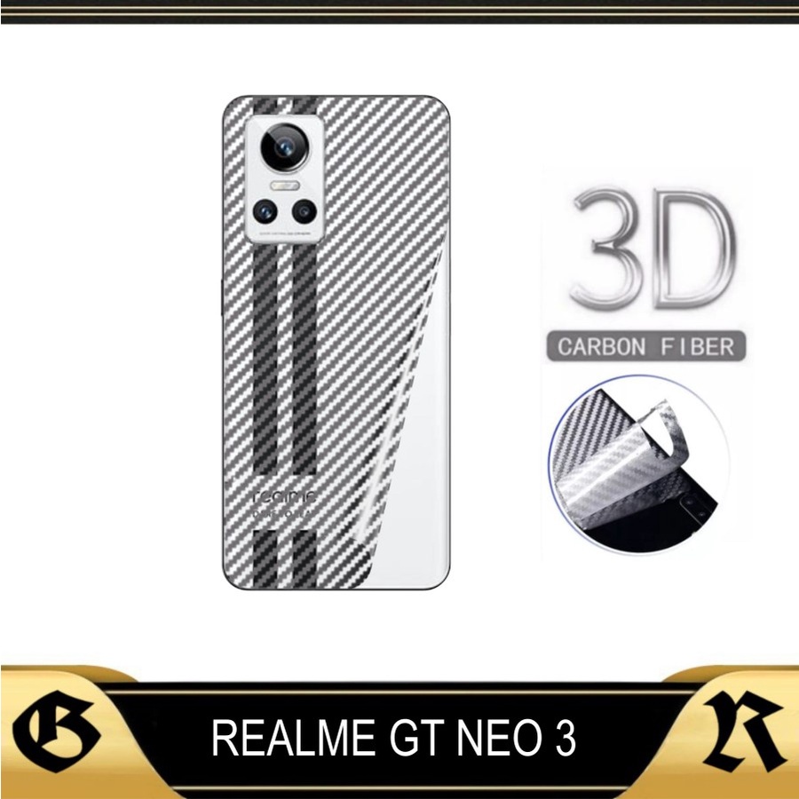 Realme C30 Realme GT Neo 3 Realme Narzo 50 5G Oppo A57 4G 2022 Oppo A57 5G 2022 Skin Karbon Garskin Anti Gores Belakang Carbon