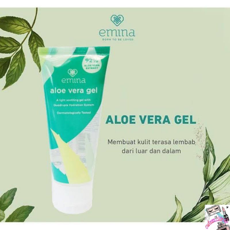 ☃Cutezz_Ching1☃Emina Aloe Vera Gel 60ml - Pelembab