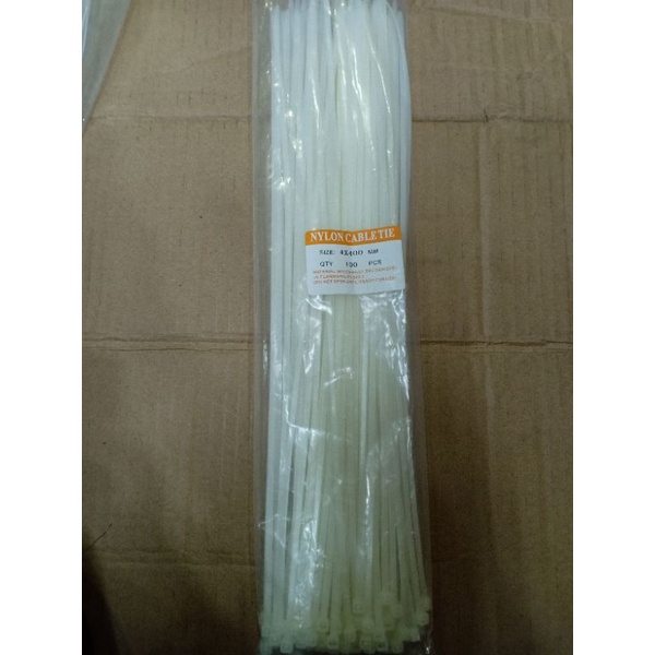

Kabel Ties Cable Tie Nylon Putih 4x400mm 40cm Super Tebal Taiwan Termurah