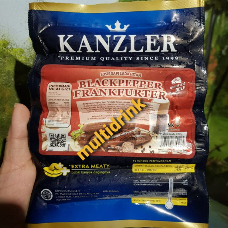 

Kanzler sosis beef blackpepper frankfurter 300gr / Sosis sapi lada hitam