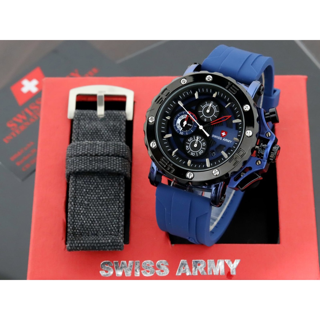 [BISA COD] Jam Tangan Pria ARMI 2619S Chrono&amp;Tanggal Aktif + Box Ori
