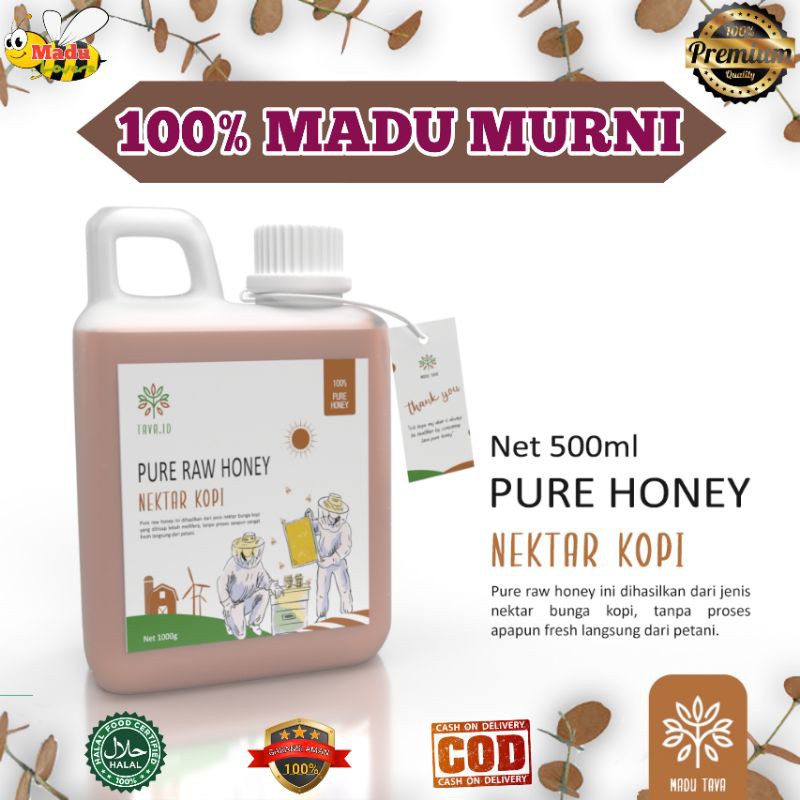 

Madu Murni Nektar Kopi Minuman Madu 100% Asli Raw Honey Diet Sehat Herbal Alami JSR Original Madu