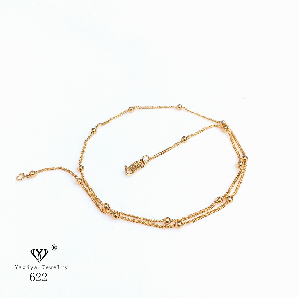 

Kalung Rantai Biji Perhiasan Imitasi Warna Gold 18K Yaxiya Jewelry 622