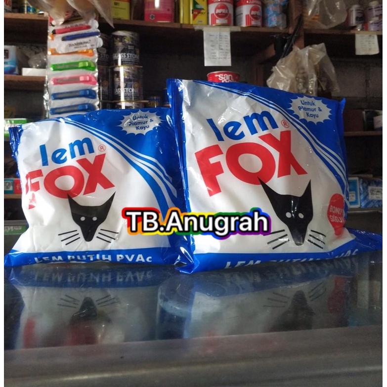 Lem Fox Putih PVAC Biru Lem Plamir Lem Kayu Lem Kertas Lem Fox Kemasan Biru