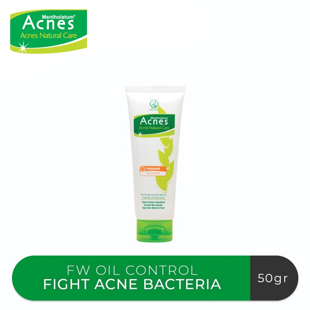 Jual Acnes Natural Care Face Wash Acnes Oil Control 50 Gr Shopee